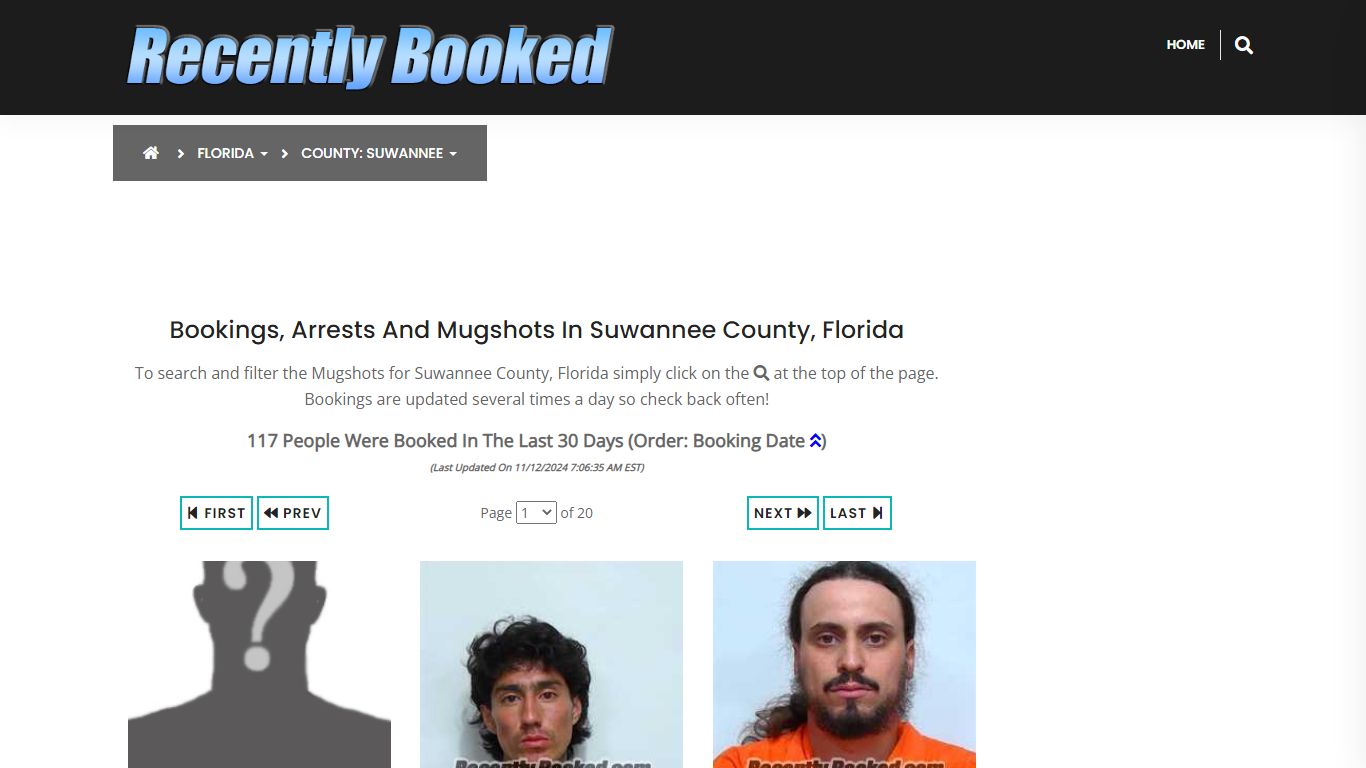 Bookings, Arrests and Mugshots in Suwannee County, Florida